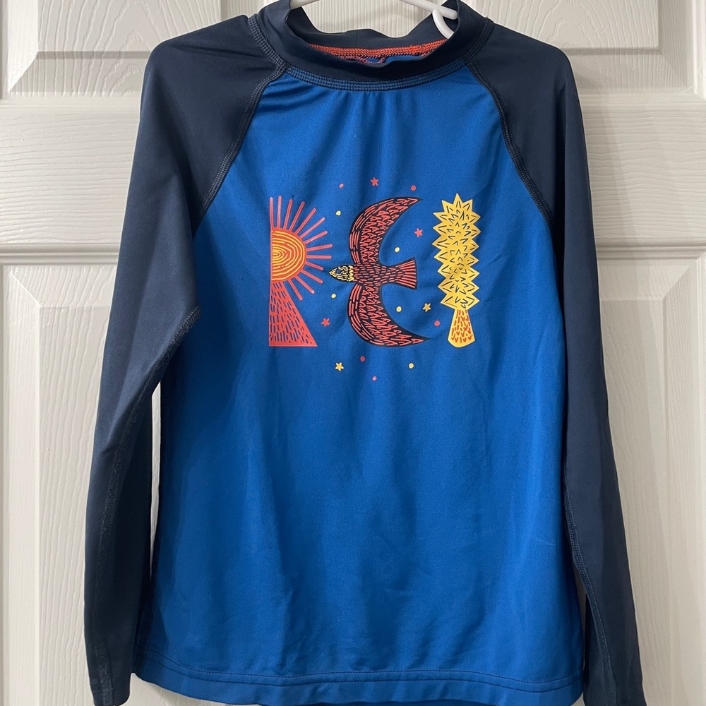 REI Blue and Red Rashguard Swim Shirt Size Small